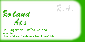 roland ats business card
